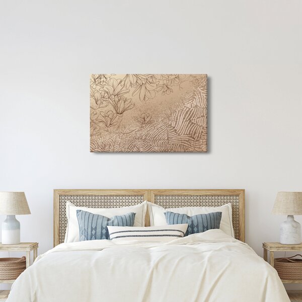 Tablou - Flori desenate (90x60 cm)