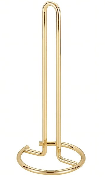 Suport metalic Pufo Gold pentru rola hartie, prosoape de bucatarie, 31 cm, auriu