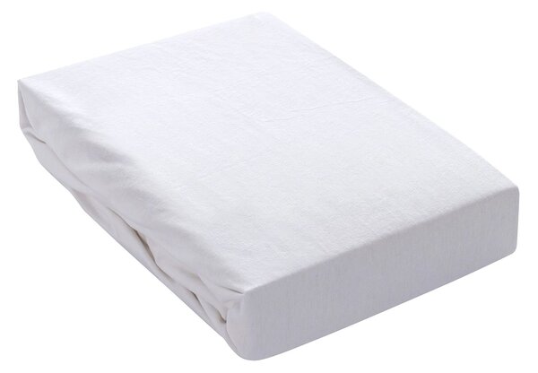 Cearșaf Jerry jersey cu bandă elastică 90x200cm white