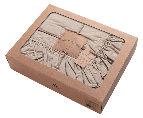 Lenjerie de pat din bumbac Cotton 160x200cm oxford tan