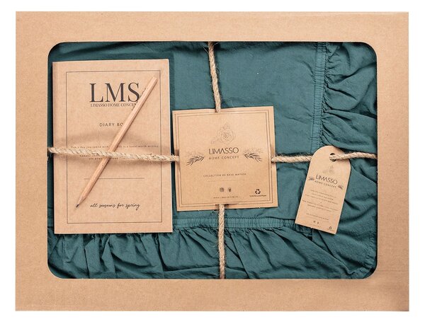 Lenjerie de pat din bumbac 160x200cm dark green