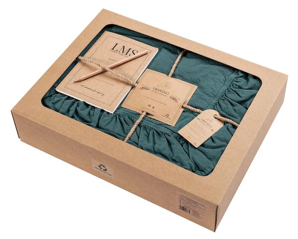 Lenjerie de pat din bumbac 160x200cm dark green