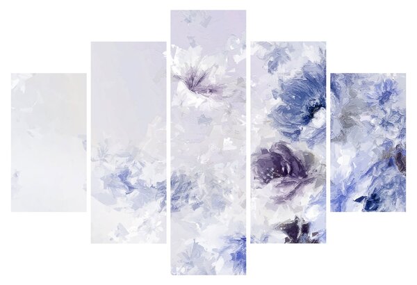 Tablou - Flori,pictură texturată (150x105 cm)