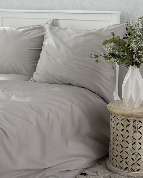 Lenjerie de pat din satin de bumbac Beige 160x200 cm