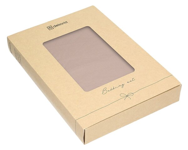 Lenjerie de pat din satin de bumbac Rose beige 160x200 cm