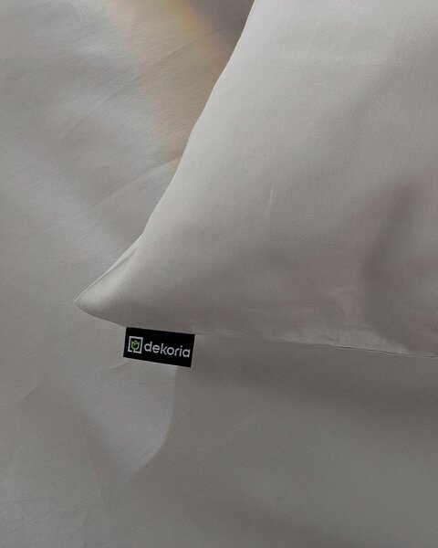 Lenjerie de pat din satin de bumbac Beige 160x200 cm