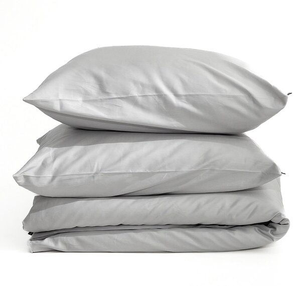 Lenjerie de pat din satin de bumbac Light grey 160x200 cm