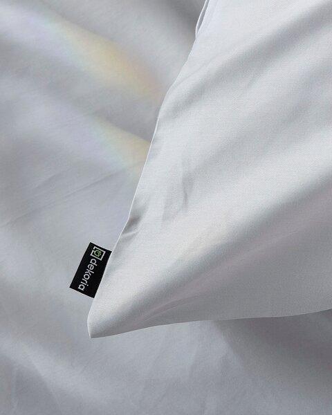 Lenjerie de pat din satin de bumbac Light grey 160x200 cm