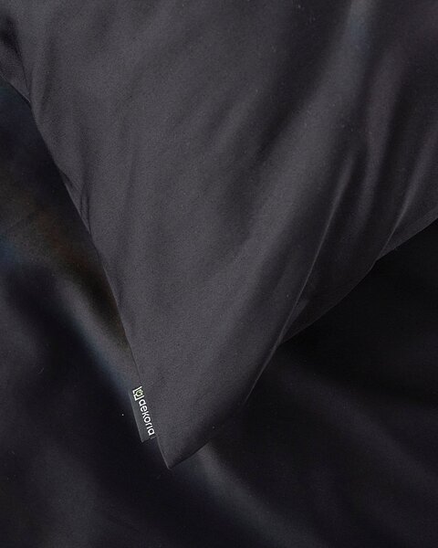 Lenjerie de pat din satin de bumbac Black 160x200 cm