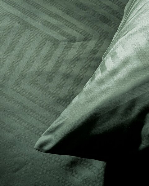 Lenjerie de pat din satin Jacquard Pine Green 160x200 cm