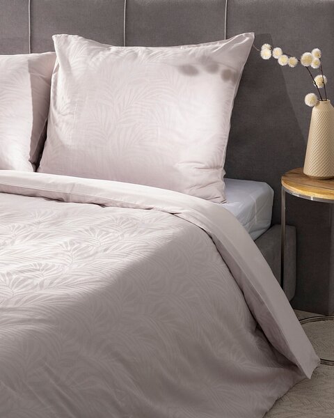 Lenjerie de pat din satin Jacquard Soft Sand 160x200 cm