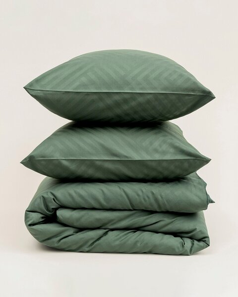 Lenjerie de pat din satin Jacquard Pine Green 160x200 cm