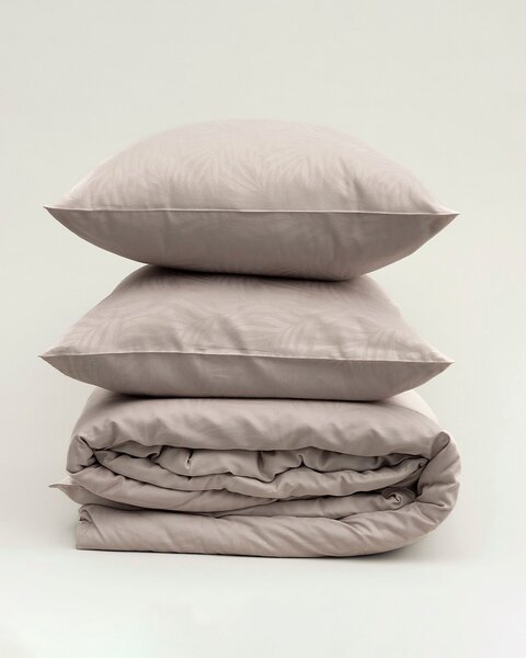 Lenjerie de pat din satin Jacquard Soft Sand 160x200 cm