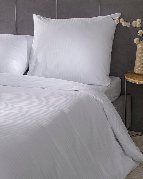 Lenjerie de pat din satin Jacquard Pure Snow 160x200 cm