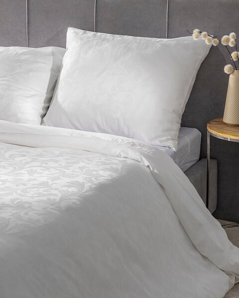 Lenjerie de pat din satin Jacquard Pearl Elegance 160x200 cm