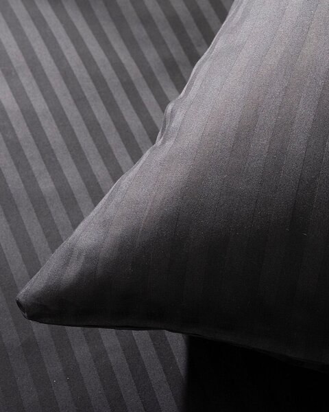 Lenjerie de pat din satin Jacquard Midnight Shadow 160x200 cm