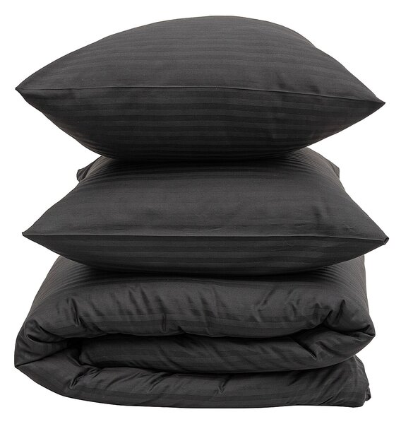 Lenjerie de pat din satin Jacquard Midnight Shadow 160x200 cm