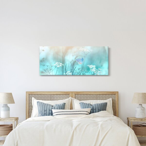 Tablou - Fluture în albastru (120x50 cm)