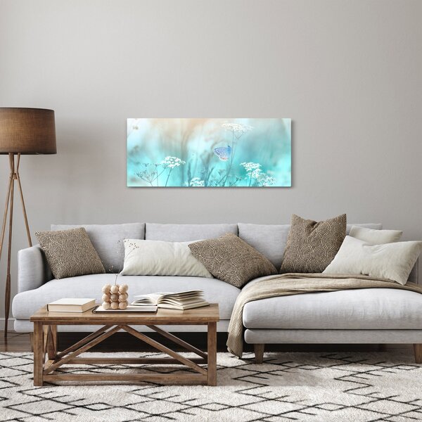 Tablou - Fluture în albastru (120x50 cm)