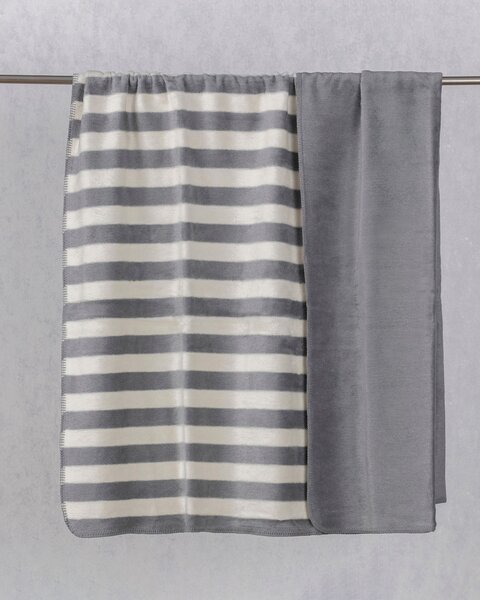 Pătură Cosy Home 150x200 cm grey stripes