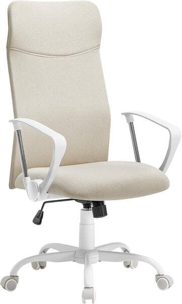 Scaun de birou Songmics crem 59x58x114.7-122.7 cm