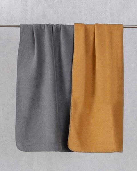 Pătură Cosy Home 150x200 cm mustard/grey