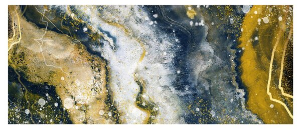 Tablou - Abstract auriu (120x50 cm)