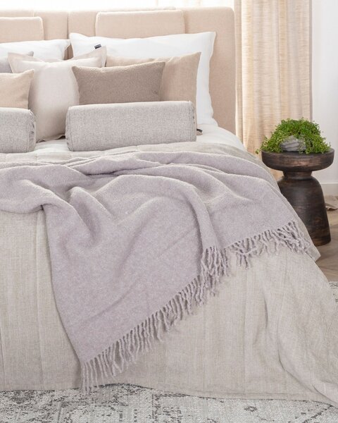 Pătură Boucle 140x200 cm light grey