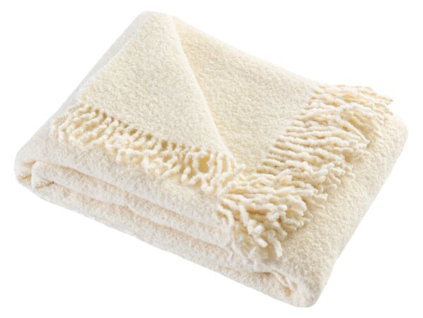 Pătură Boucle 140x200 cm white cream