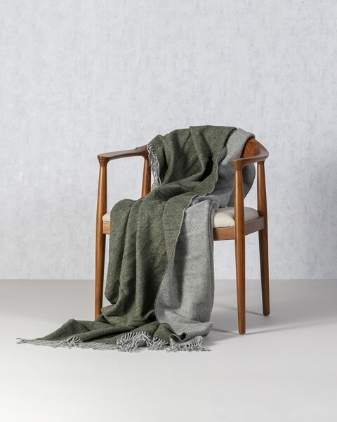 Pătură Merinos 140x200 cm melange green khaki