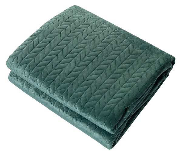 Cuvertură de pat Silky Chic 220x240cm verde intens