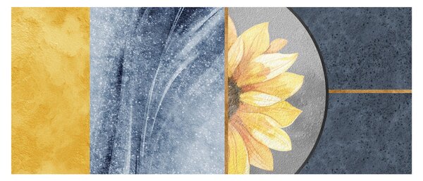 Tablou - Forme și flori (120x50 cm)