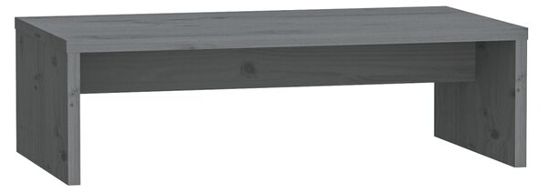 Suport pentru monitor, gri, 50x27x15 cm, lemn masiv pin