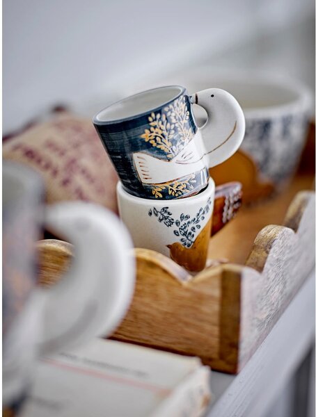 Cești albastre-crem 2 buc. pentru espresso din gresie 55 ml Hezha – Bloomingville