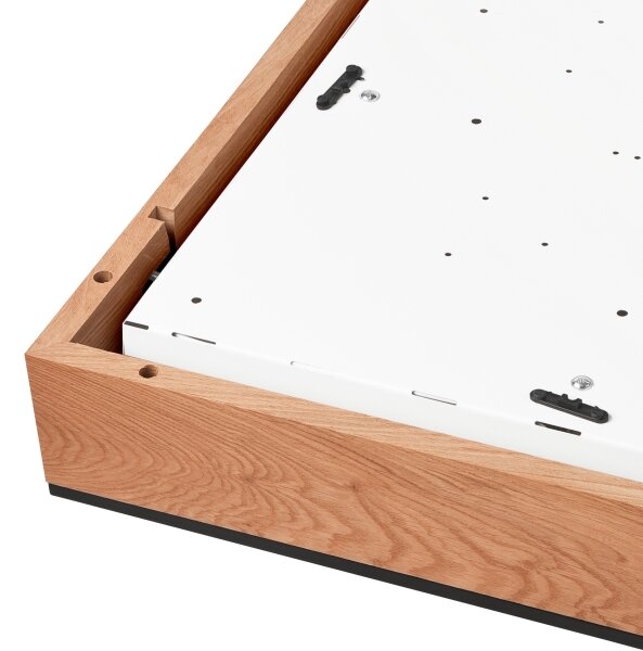Plafonieră OAK SQUARE 4xE27/15W/230V 48x48 cm stejar/negru