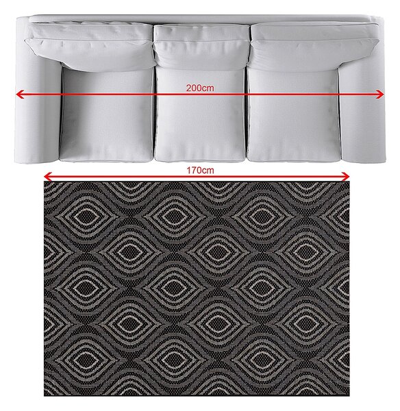Covor Breeze black/clif grey 120x170 cm