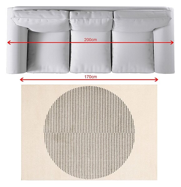 Covor Sevilla paper white/grey 120x170cm