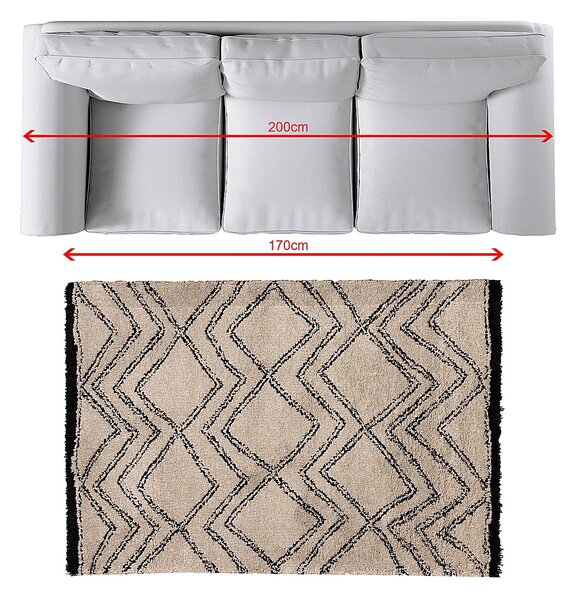 Covor Royal Nomadic sand/black 120x170cm