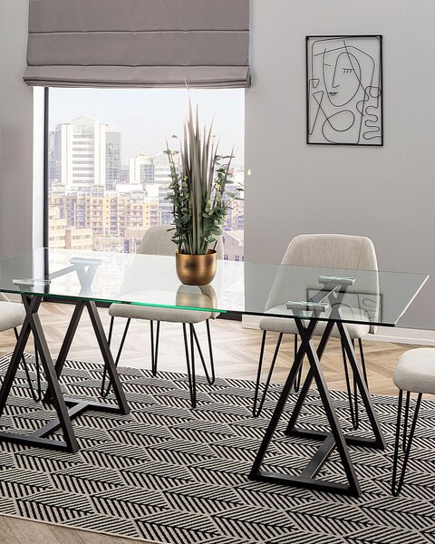 Covor Cottage black/beige 200x290cm