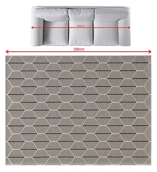 Covor Cottage black/beige 200x290cm