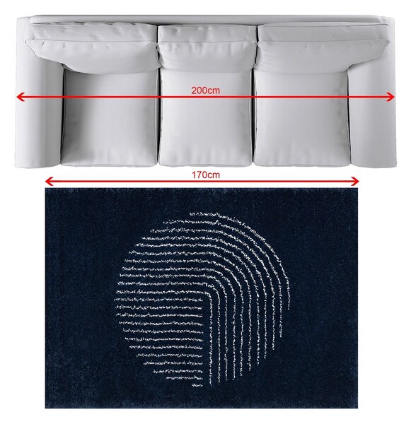 Covor Royal Nomadic Living sailor blue/cream 120x170 cm