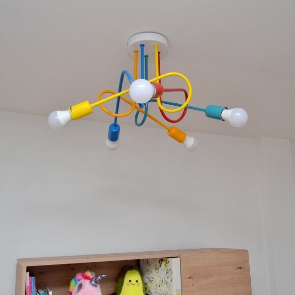 Lustr LED pentru copii OXFORD 5xE27/15W/230V montat pe tavan