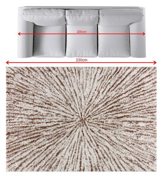 Covor Softness cream/brown 160x230cm