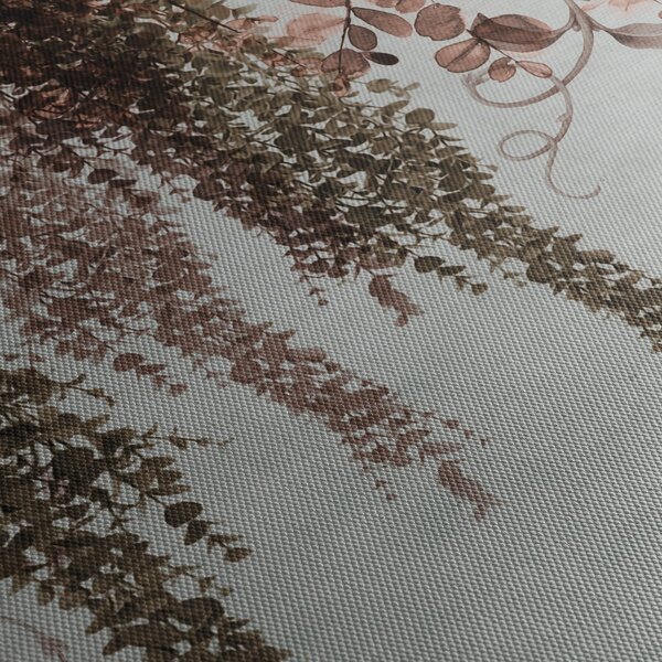 Tablou - Plante (cu ceas) (90x30 cm)