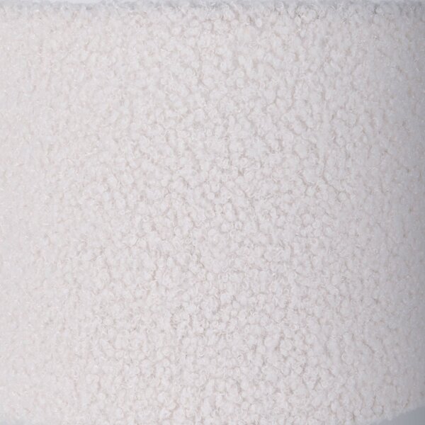 Näve Lampă de masă Fluffy, alb, înălțime 31 cm textil E27 cilindric, Alb, Camera de zi / sufragerie, Țesătură / Textil
