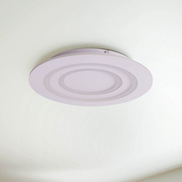 Näve Plafonieră LED Mirel, alb, metal Ø 50 cm RGB CCT Telecomandă, reglabil, Alb, Camera de zi / sufragerie, Plastic, Modern