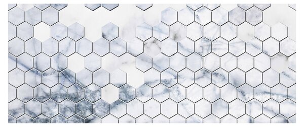 Tablou - Hexagoane marmură (120x50 cm)