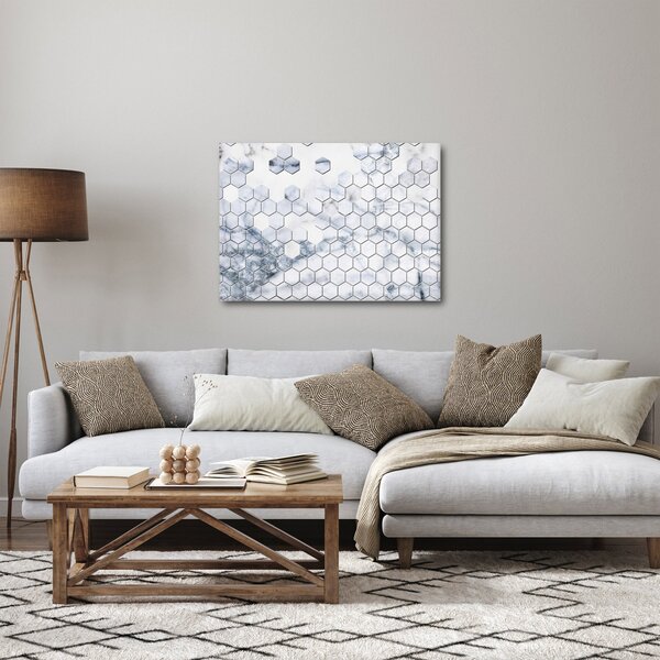 Tablou - Hexagoane marmură (70x50 cm)