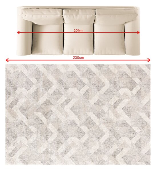 Covor Larena beige/sand 160x230 cm