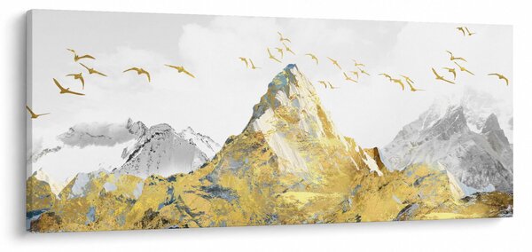 Tablou - Munte auriu (120x50 cm)